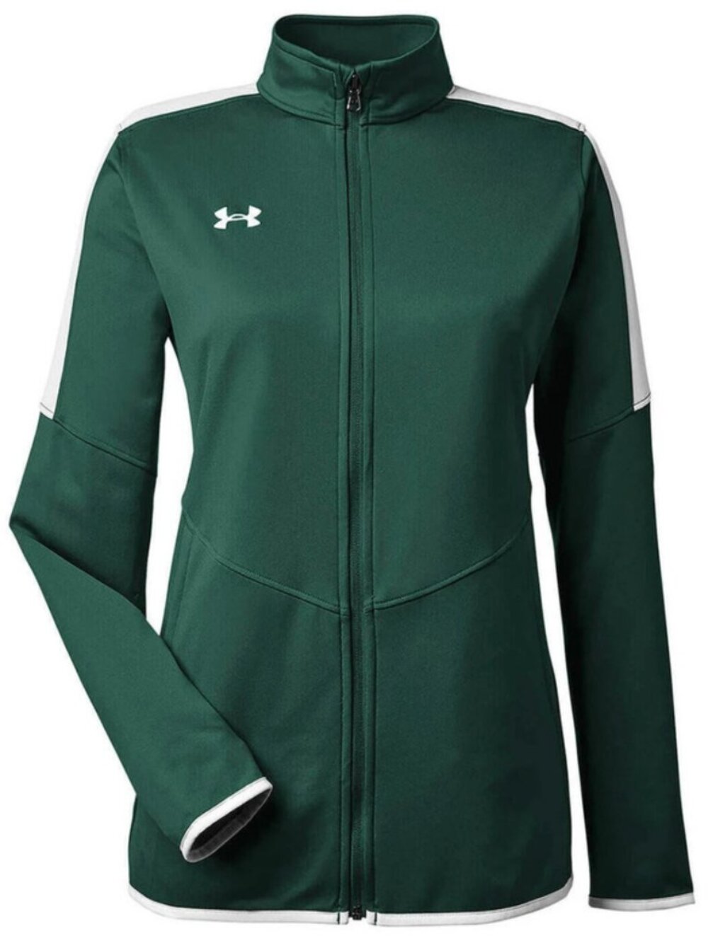 Under Armour Women’s Rival Knit Full Zip Jacket Forest Green White